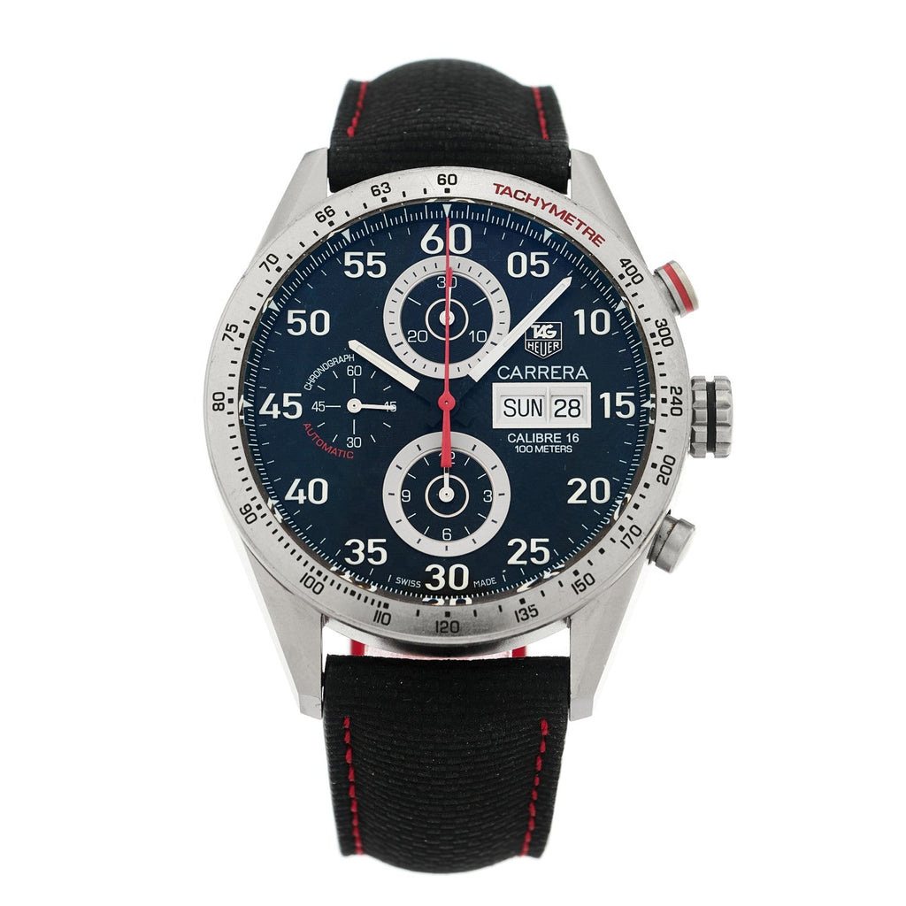 Tag Heuer Titanium Carbon Fiber 43mm Carrera Watch Black CV2A80