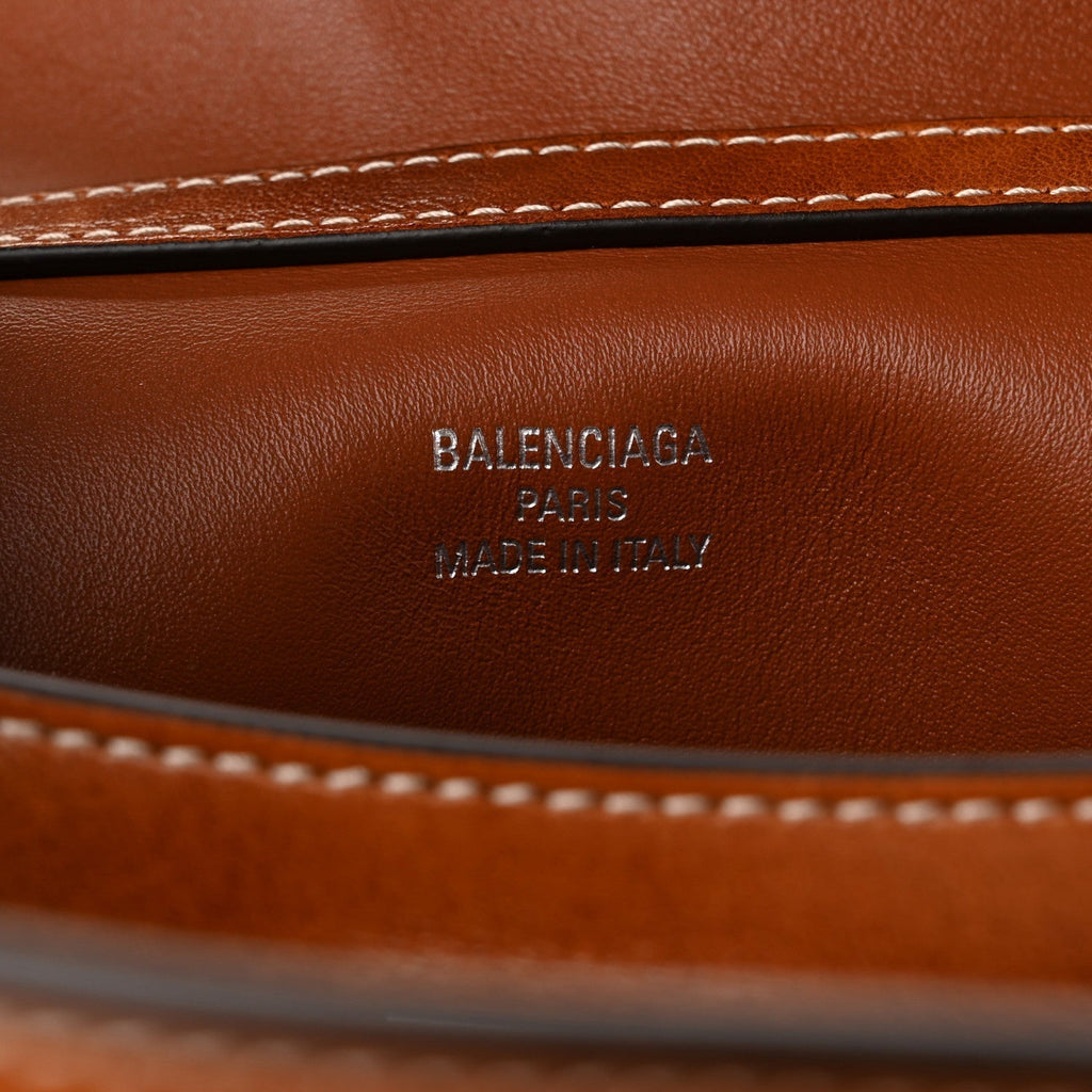 Balenciaga Lambskin Mini Rodeo Top Handle Bag Tan Cowboy