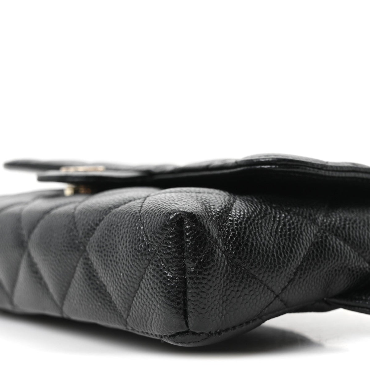 Quilted Caviar Flap Shoulder Bag