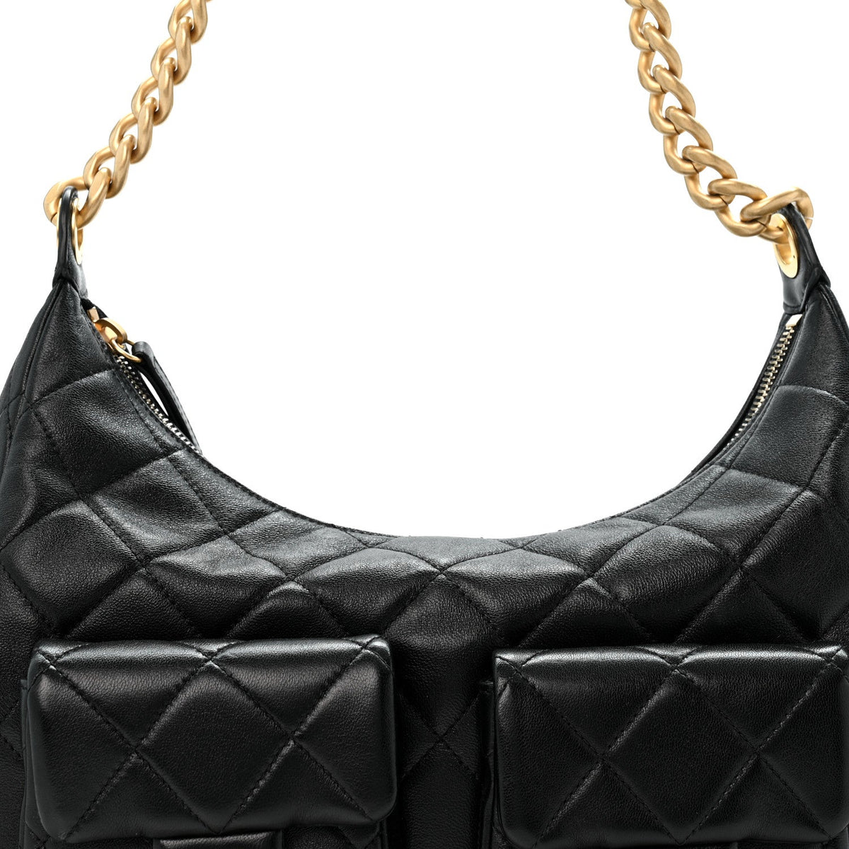 Quilted Lambskin Hobo Bag