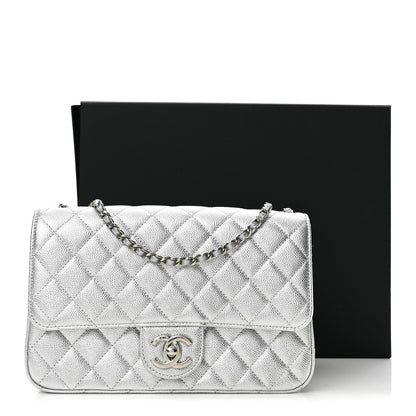 Medium Quilted Caviar Flap Shoulder Bag