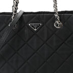 Prada Nylon Tessuto Impuntu Quilted Tote Black