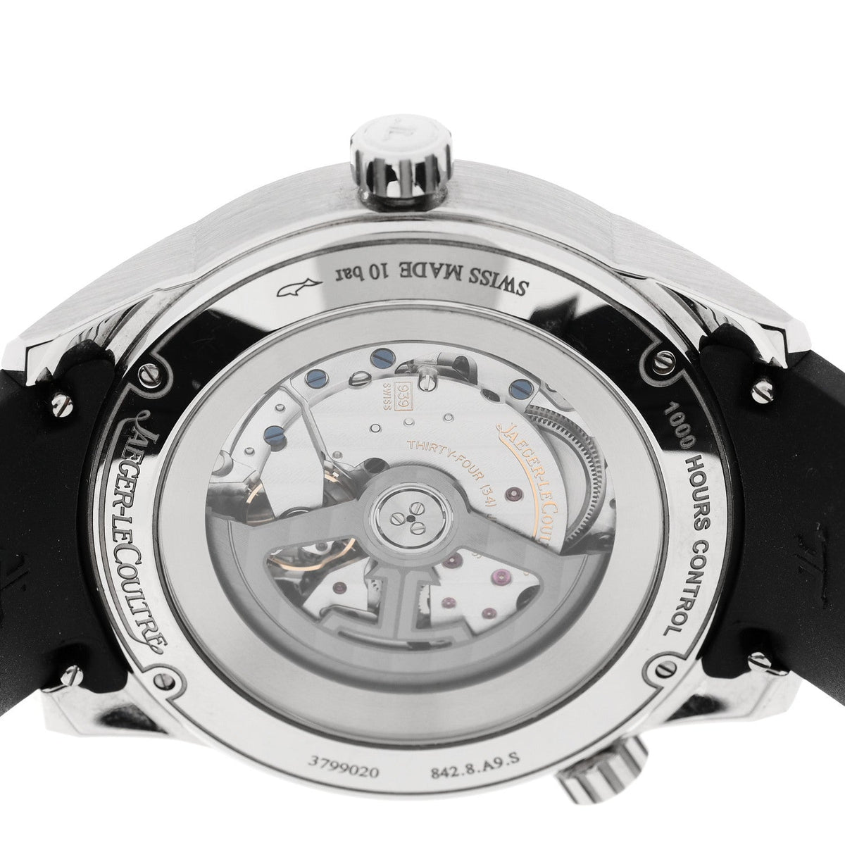 Jaeger-LeCoultre Stainless Steel Rubber 42mm Polaris Watch Grey Q9078640