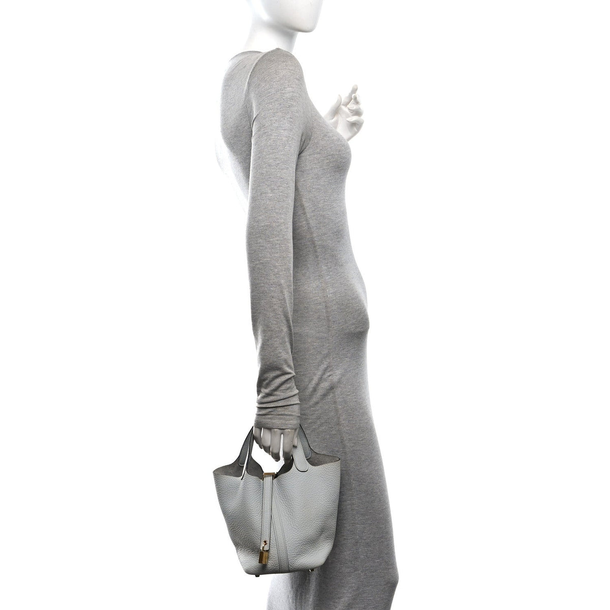 Taurillon Clemence Picotin Lock 18 Pm Bl Handbag