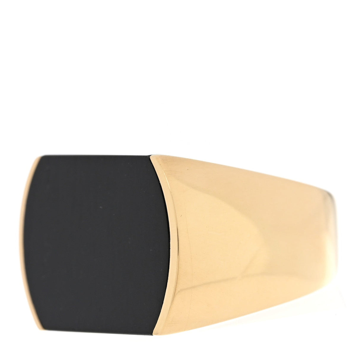 Parker & West by FASHIONPHILE18K Yellow Gold Black Jade Signet Ring 58 8.25