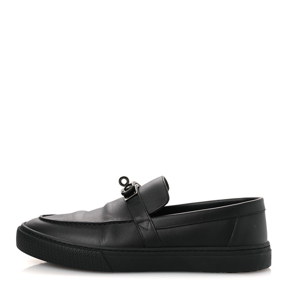 Calfskin Game Slip On Sneakers Black