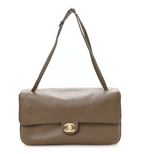 Small Calfskin Flap Shoulder Bag