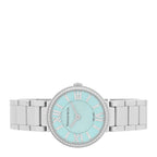Tiffany Stainless Steel Diamond 24mm Atlas Quartz Watch Ice Blue