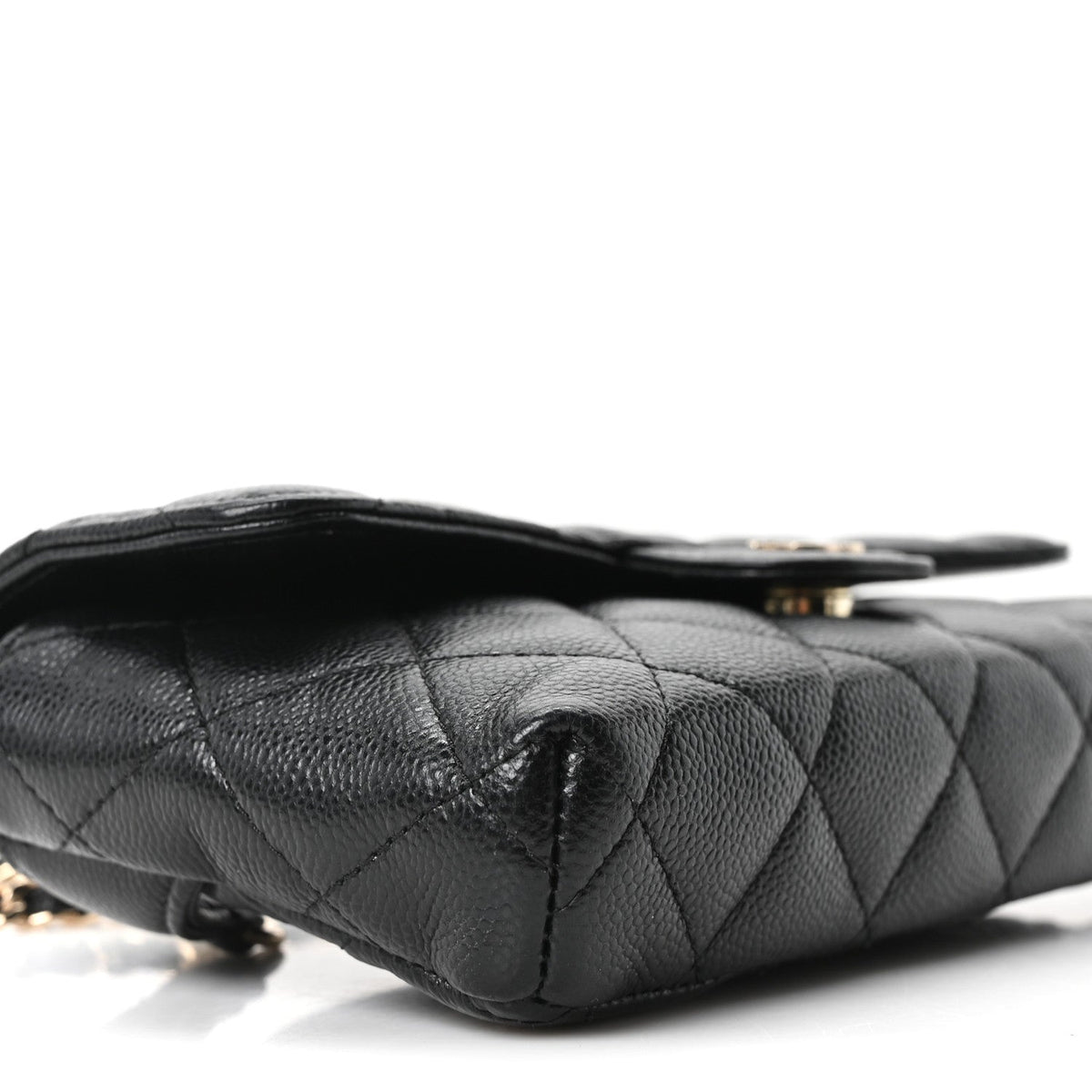Quilted Caviar Flap Shoulder Bag