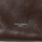 Dolce & Gabbana Tempesta Calfskin Atene Shopping Bag Brown