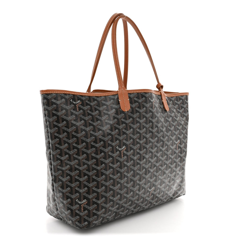 Goyard Goyardine Saint Louis PM Tote Bag Black Gold