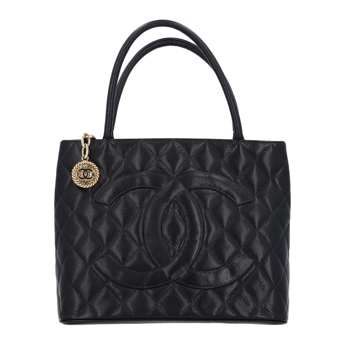 Quilted Caviar Tote Bag
