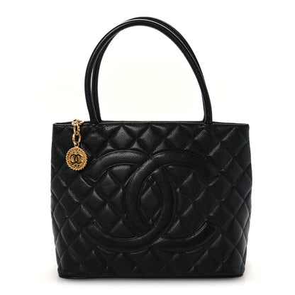 Quilted Caviar Tote Bag
