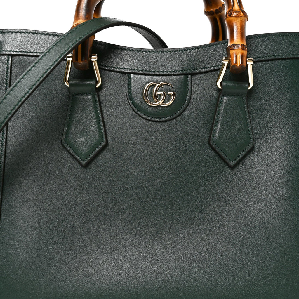 Gucci Calfskin Small Diana Tote Bag Green
