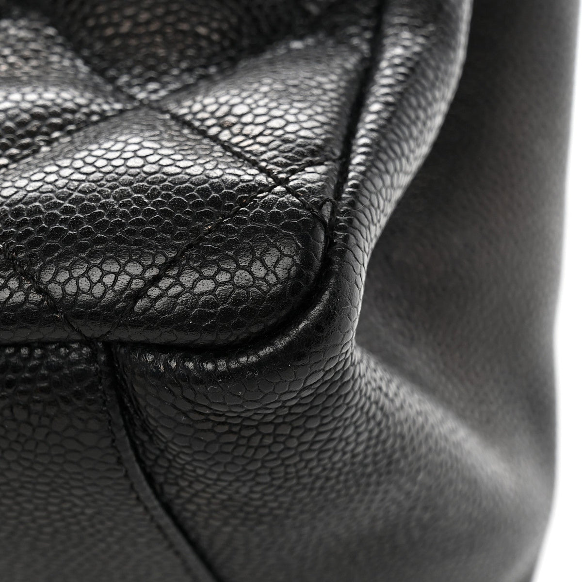 Quilted Caviar Tote Bag