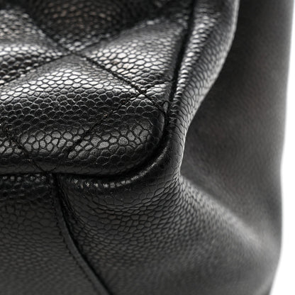 Quilted Caviar Tote Bag