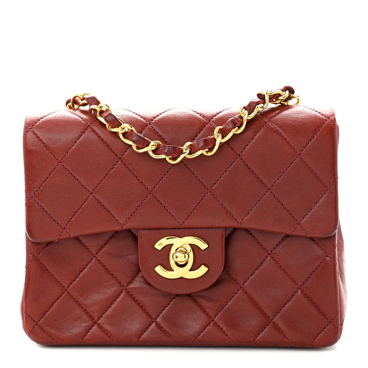 Mini Quilted Lambskin Flap Shoulder Bag