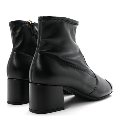 Chanel Stretch Lambskin Women's CC Uniform Boots 40.5 Black