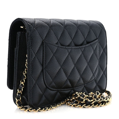 Quilted Caviar Wallet Bag