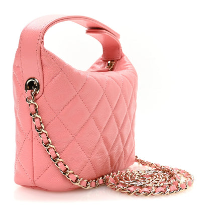 Quilted Caviar Hobo Bag