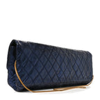 Chanel Metallic Calfskin 2.55 Reissue East West Clutch Blue