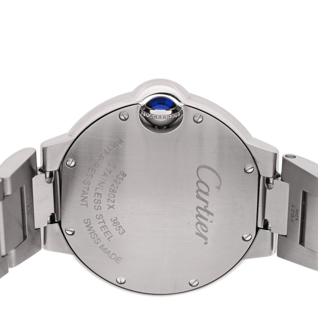 Cartier Stainless Steel Diamond 33mm Ballon Bleu Watch