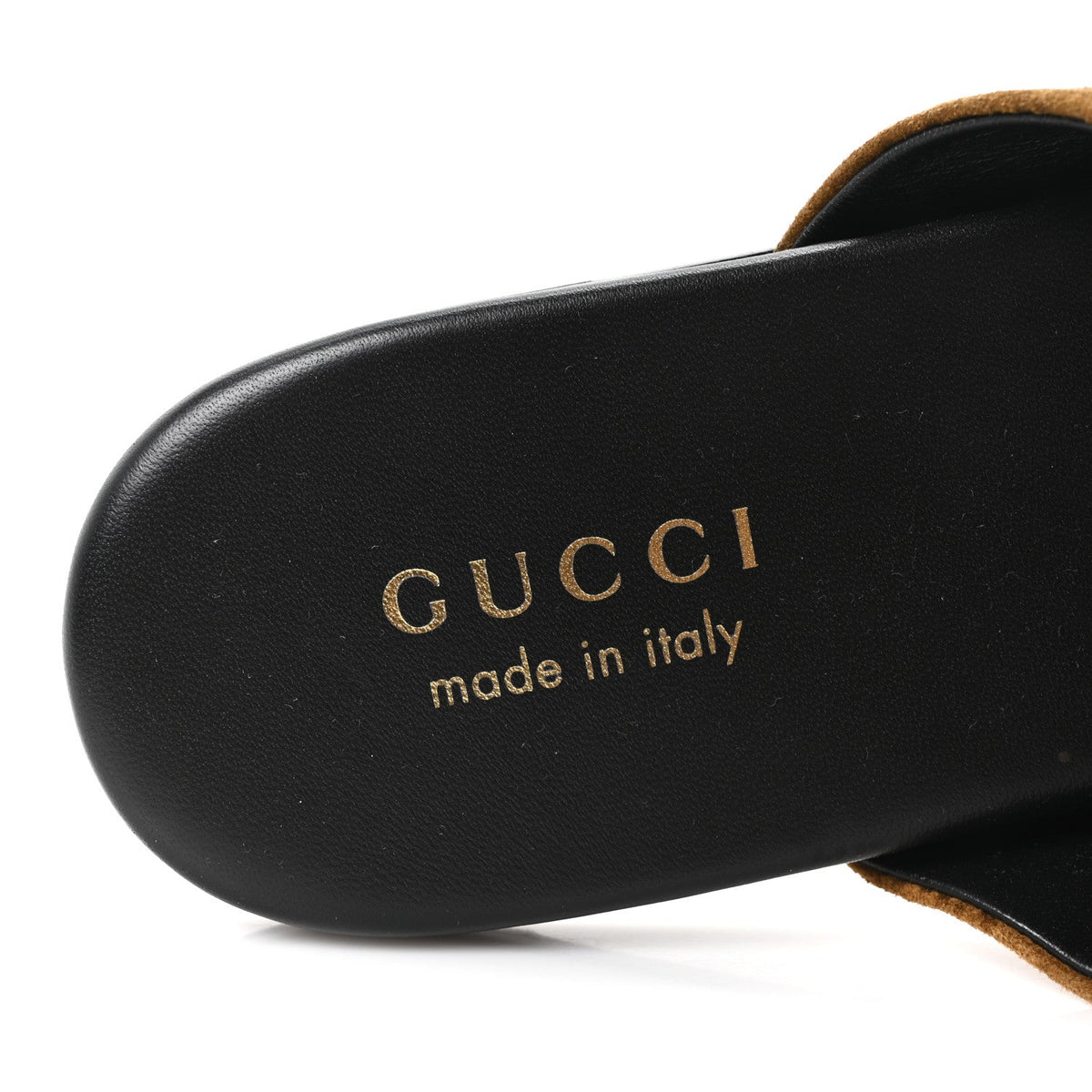 Gucci Suede Cachemire Men's Monogram Princetown Slippers 10 Pepper Brown