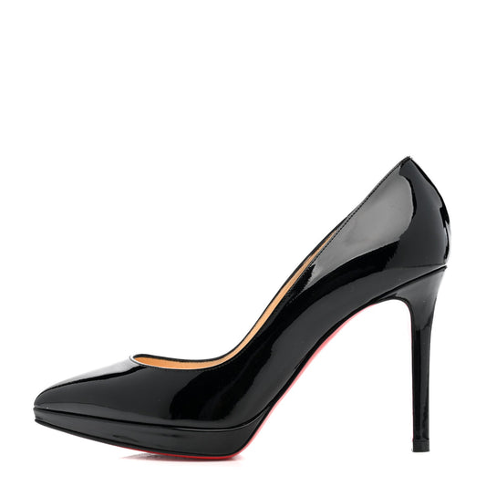 Christian Louboutin Patent Women's Pigalle Plato 100 Pumps 36 Black