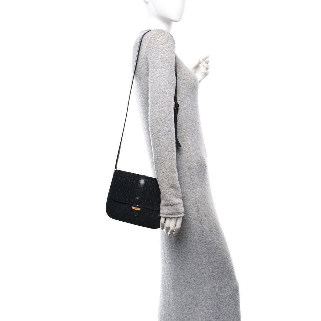 Saint Laurent Suede Le Monogramme Satchel Black