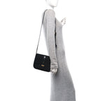 Saint Laurent Suede Le Monogramme Satchel Black
