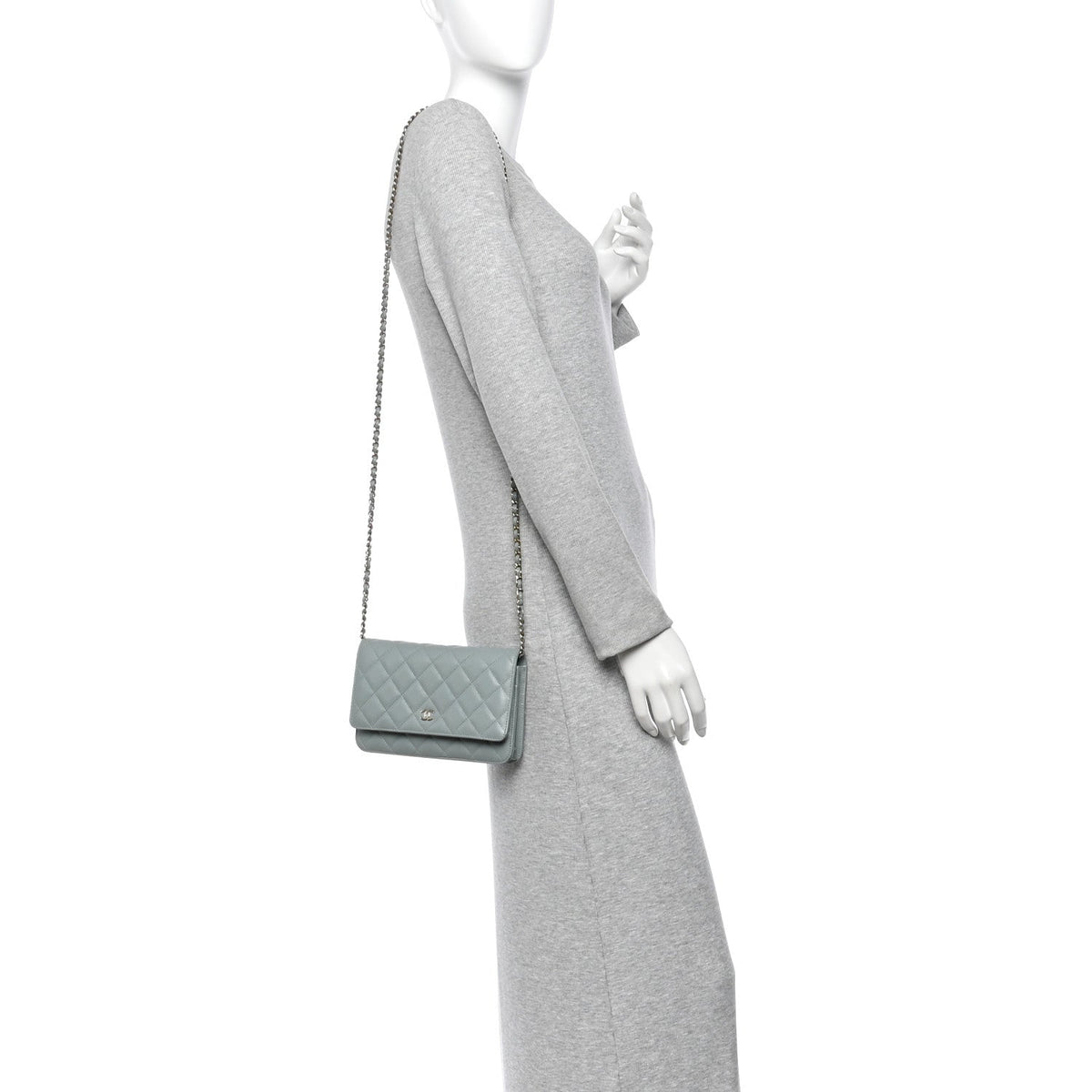 Quilted Caviar Wallet Bag