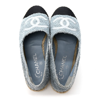 Chanel Fabric Grosgrain CC Women's Espadrilles 38