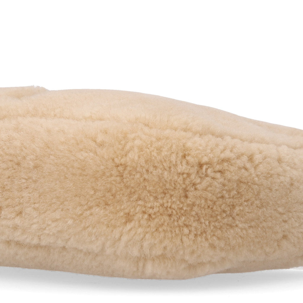 Saint Laurent Shearling Le 5 A 7 Mini Hobo Natural Beige