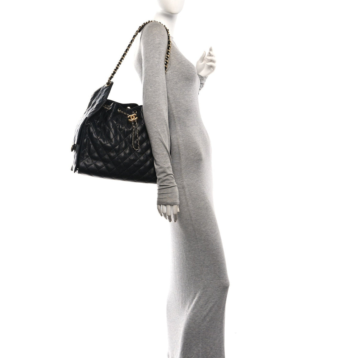 Medium Quilted Caviar Handbag