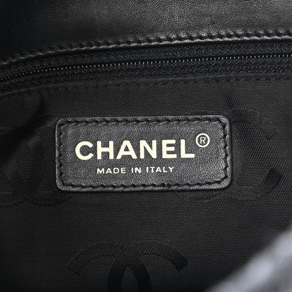 Chanel Straw Raffia Shoulder Bag Navy Blue