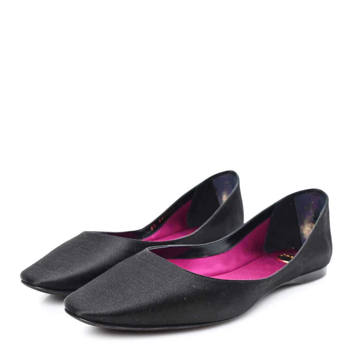 Saint Laurent Suede Women's Raso Regale Ballerina Flats 37 Nero