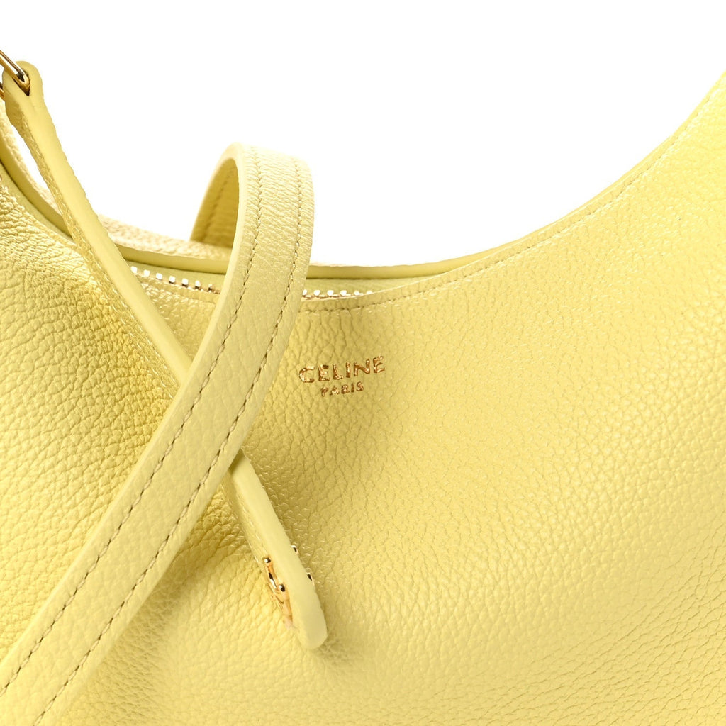 Celine Supple Grained Calfskin Teen Lulu Shoulder Bag Soft Lime