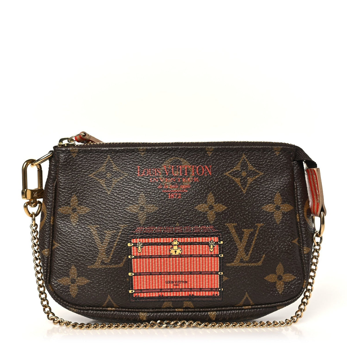 Louis Vuitton Monogram Trunks and Locks Mini Pochette Accessoires