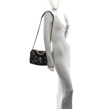 Medium Quilted Lambskin Flap Shoulder Bag