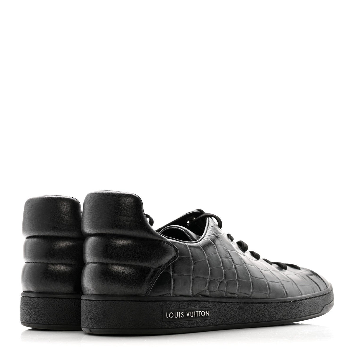 Louis Vuitton Calfskin Men's Frontrow Sneakers 8 Black