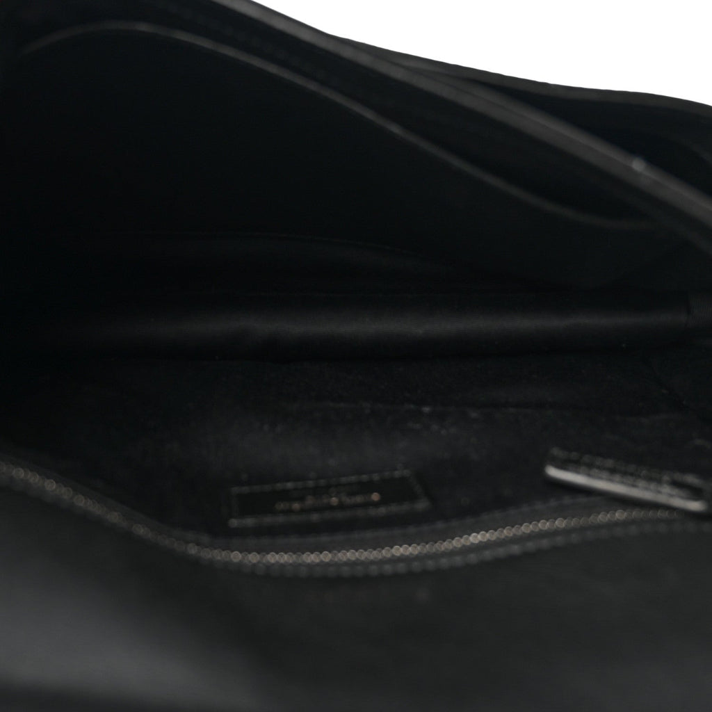 Saint Laurent Suede Monogram Medium Niki Chain Satchel Black