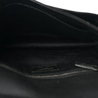 Saint Laurent Suede Monogram Medium Niki Chain Satchel Black