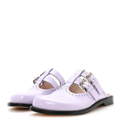 Loewe Calfskin Campo Mary Jane Women's Mules 37 Lilac