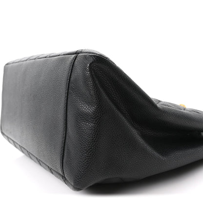 Quilted Caviar Tote Bag