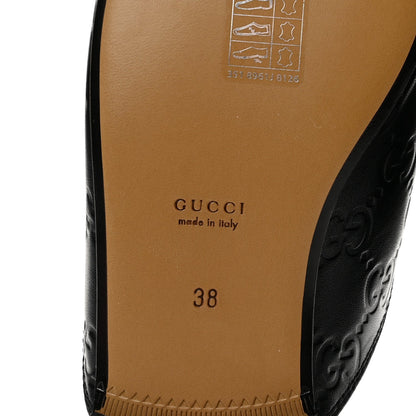 Gucci Guccissima Calfskin Women's Princetown Slippers 38 Black