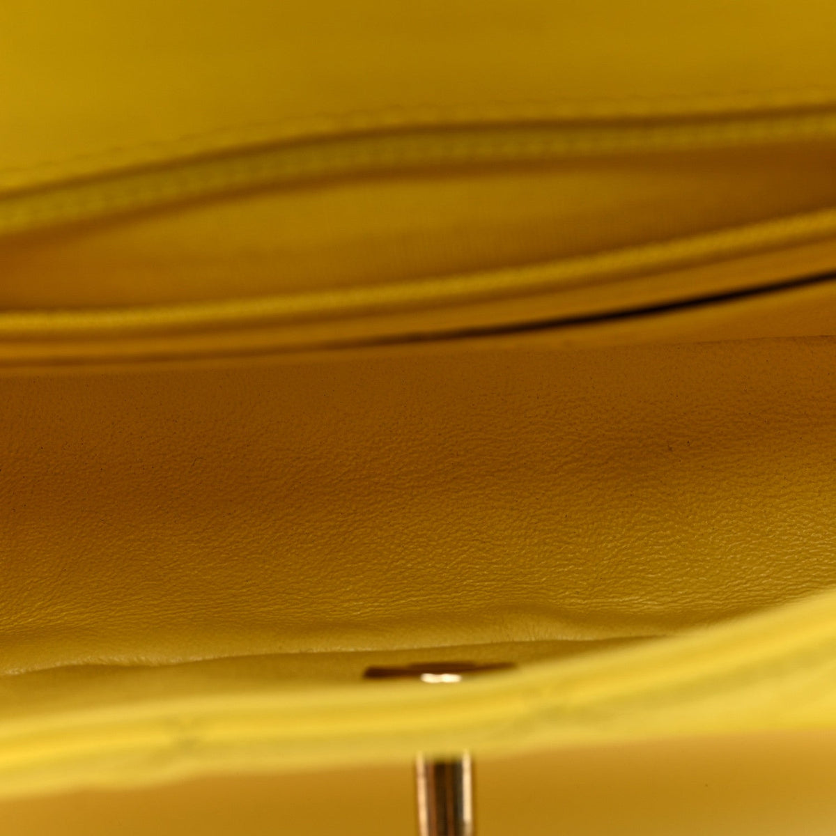 Chanel Lambskin Quilted Mini Rectangular Flap Bag Yellow
