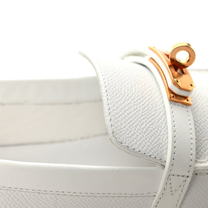 Hermes Epsom Calfskin Game Women's Slip On Sneakers White