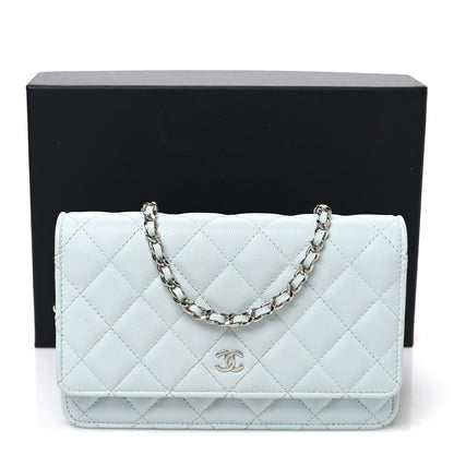 Quilted Caviar Wallet Bag