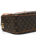 Louis Vuitton Monogram Cite GM Shoulder Bag Brown