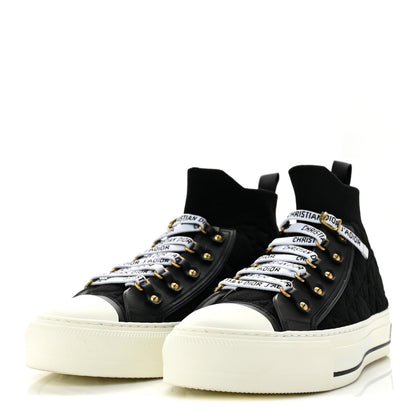 Christian Dior Technical Mesh Women's Walk'n Dior High Top Sneakers 38.5 Black